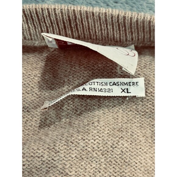 Cashmere V-Neck Sweater Field Brothers 100% Scottish  XL - Picture 5 of 8